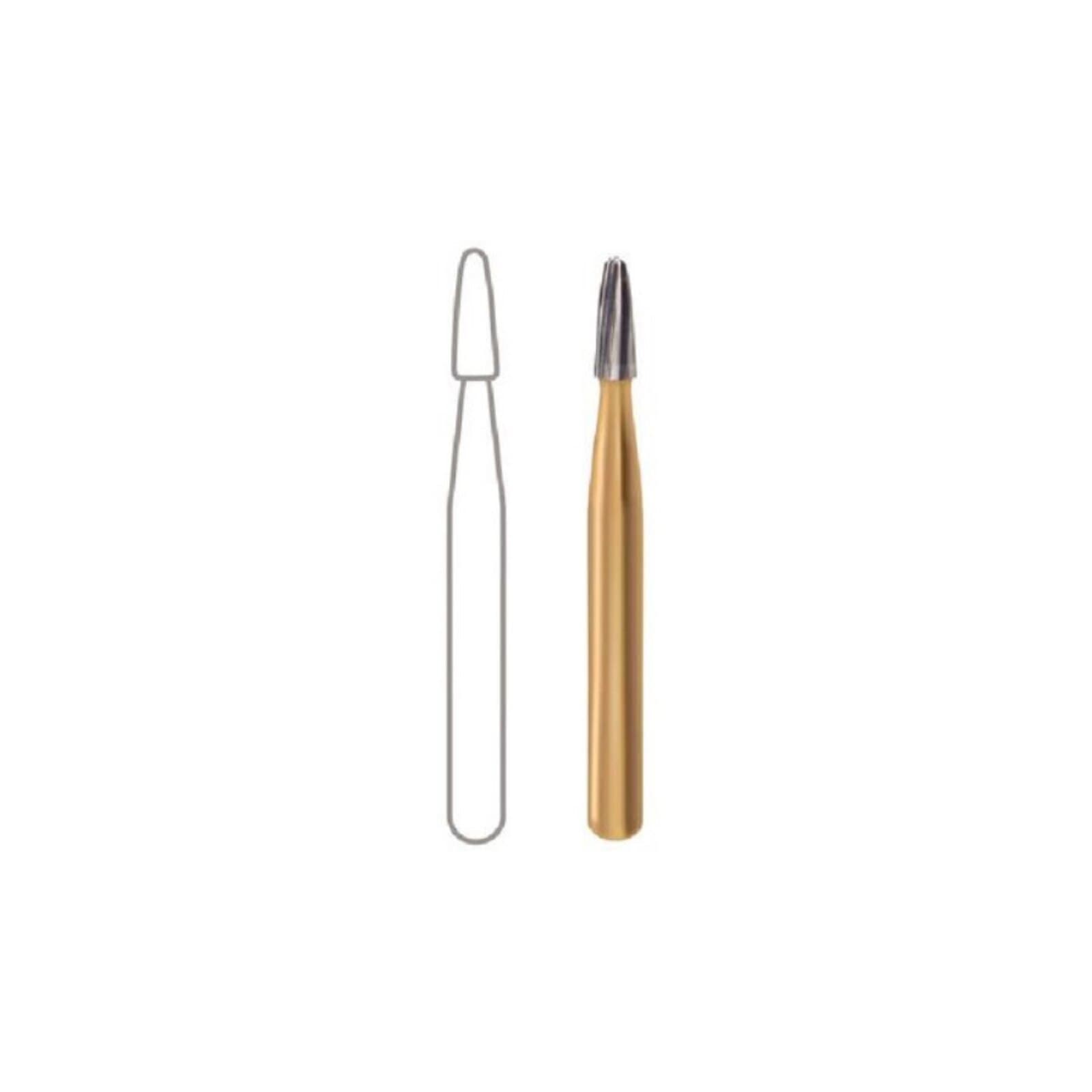 Midwest Trimming & Finishing Carbide Bur, #7803, Bullet, 12-Blade, Friction Grip, 1.2mm Diameter, 3.0mm Length, 10/Pk, 389509 thumbnail 2