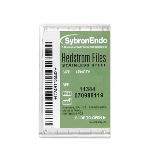Kerr (SybronEndo) Hedstrom Files, Stainless Steel, 30 mm, Size #25, Red, 6/Pk, 12820 thumbnail 3