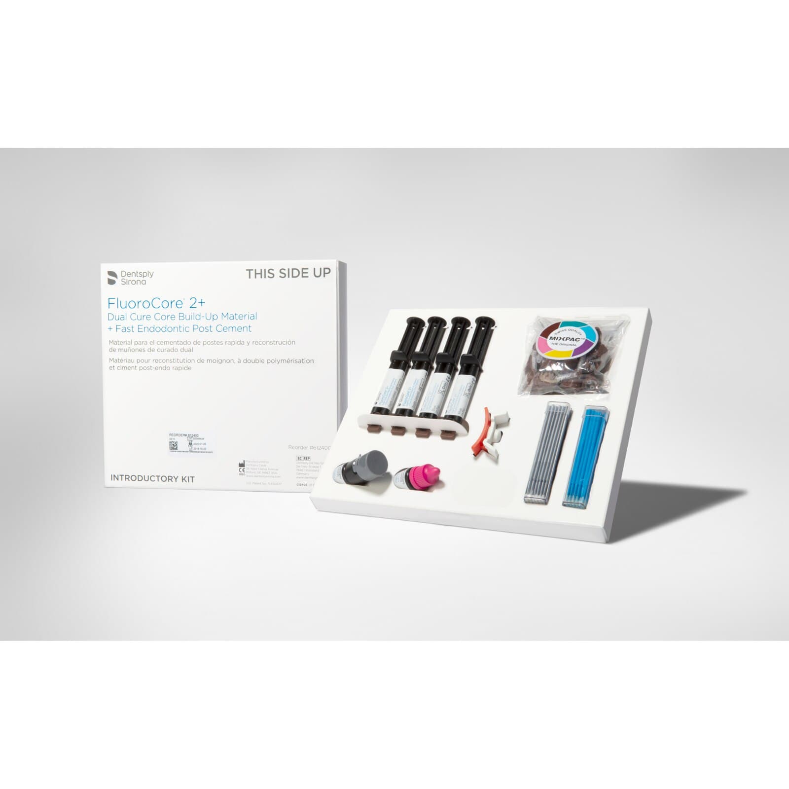 FluoroCore 2+ Dual Cure Core Build-Up Intro Kit with Prime&Bond Elect Adhesive, 4 Syringes (2 Tooth-Colored, 2 Blue), 612600 thumbnail 20