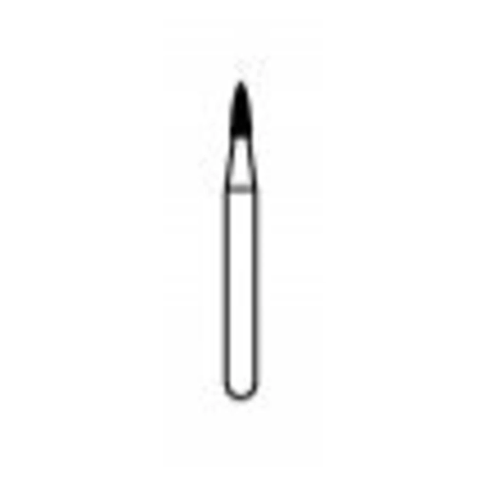 NTI FG Diamond Bur, Fine Grit, Flame Shape, Friction Grip, #883-010 (F883-010), 1.0 mm Diameter x 3.0 mm Length, Red Ring, 5/Pkg thumbnail 2