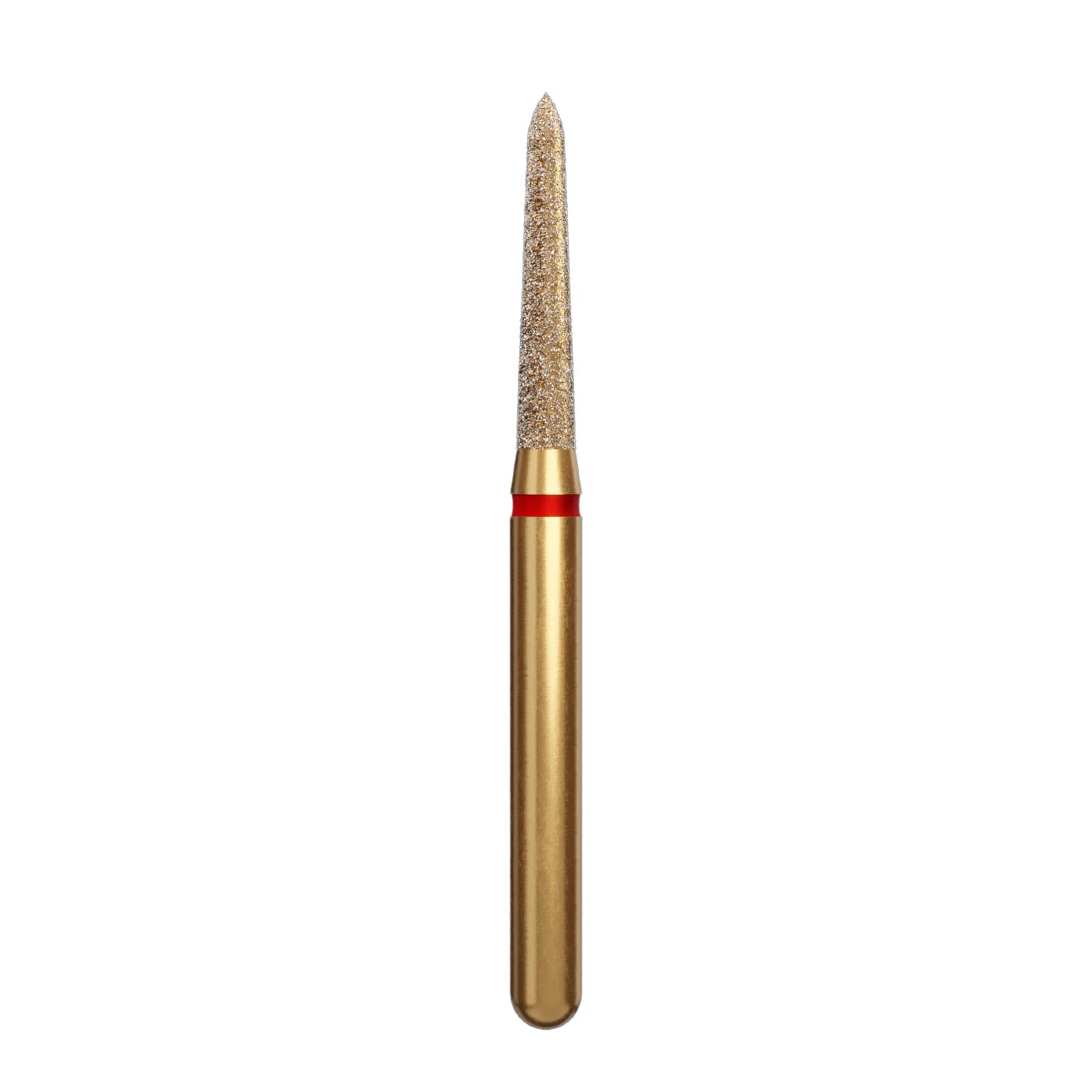 Alpen Multi-Use Diamond FG #878K-014 Curettage Pointed Taper, Fine Grit, Red Ring, 1.4mm, Pack of 5 - Alpen® Multi-Use Diamonds FG # 878K Curretage Pointed Taper 1.4mm Fine Red Pkg/5 - Image 1
