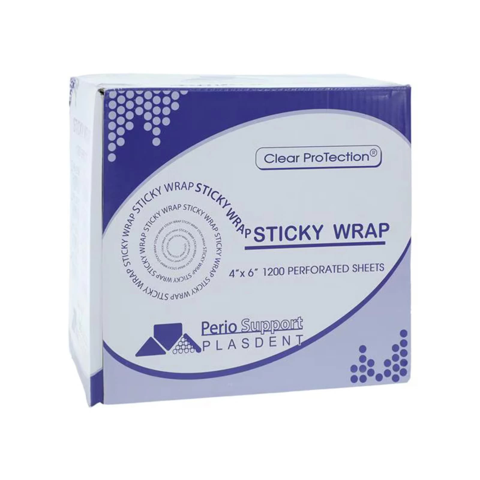 Sticky Wrap Barrier Film Sheets, 4" x 6", Blue, 1200/Roll, PS1250B thumbnail 12