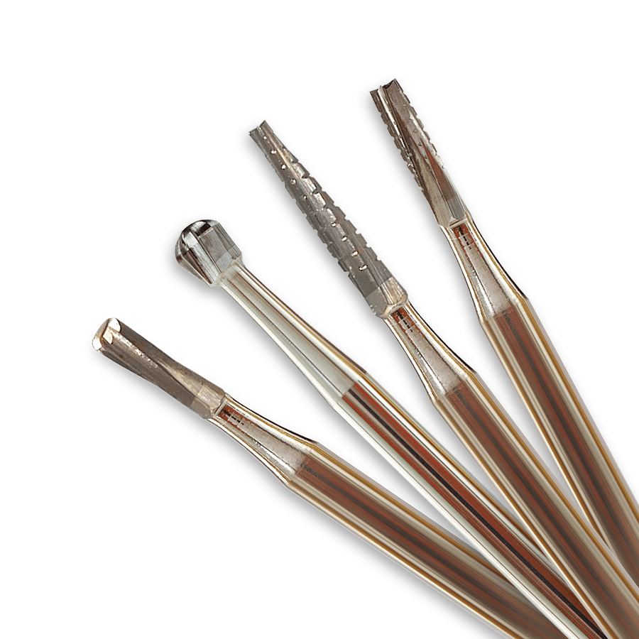 Midwest Operative Carbide Bur #1558, FG, Straight Fissure, Dome End, Crosscut, 1.2 mm Diameter, 3.7 mm Length, 100/Bag, 386260 thumbnail 2