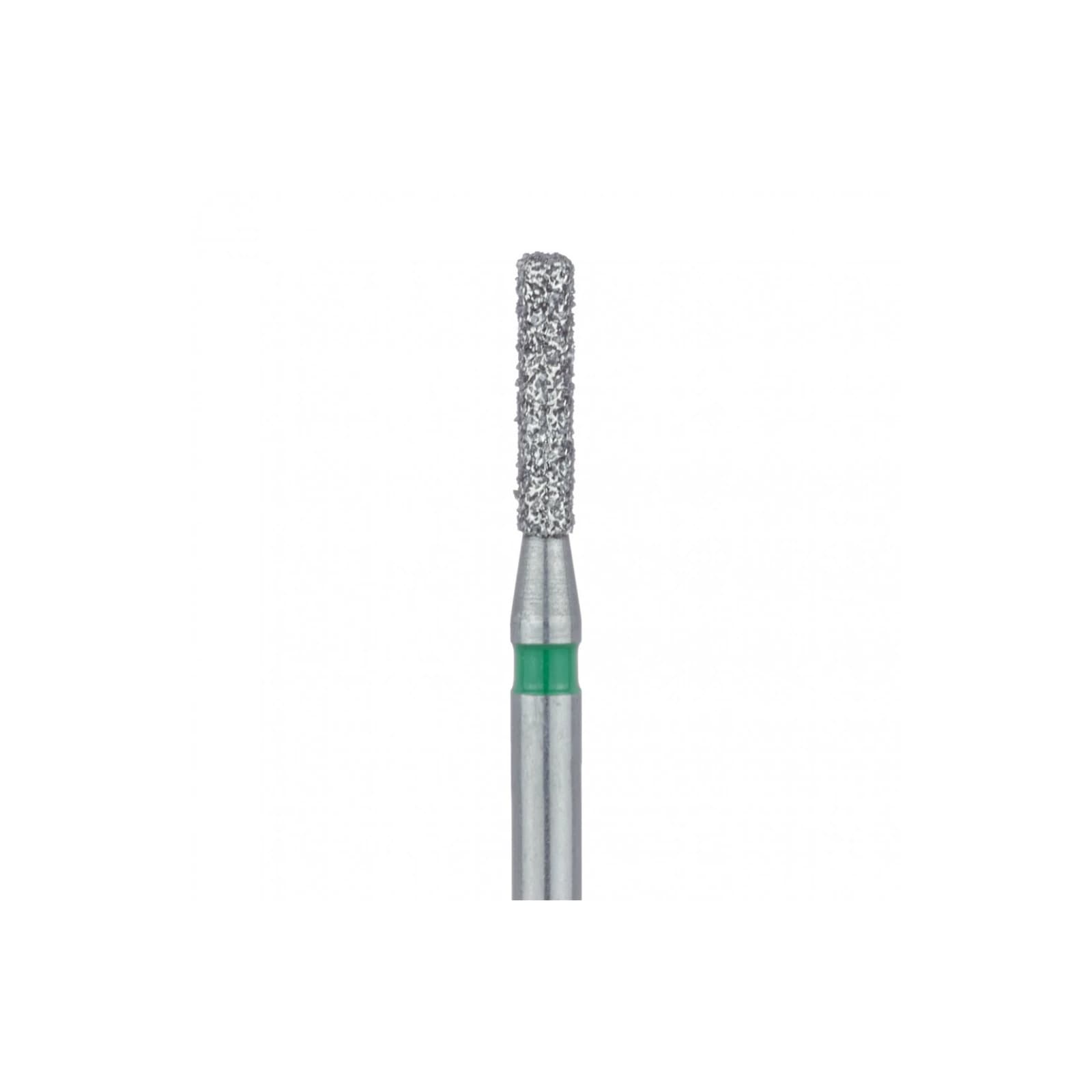 Meisinger 841G-014-FG Diamond Bur, Coarse (Green), Round Edge Cylinder, FG, 1.4 mm Head Diameter, 6.0 mm Head Length, 5/Pack thumbnail 3
