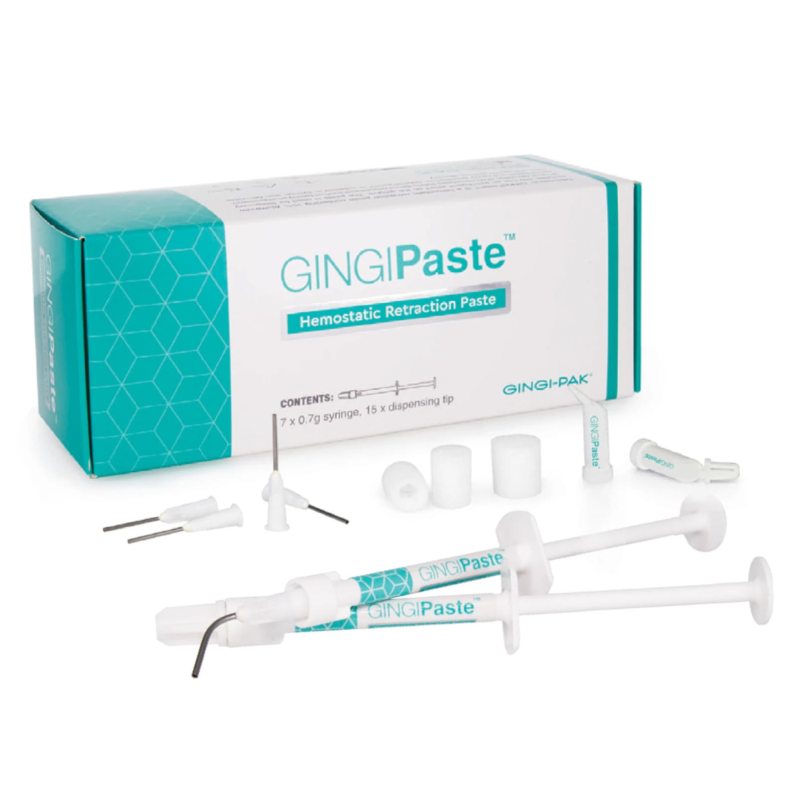GingiPaste Hemostatic Retraction Paste Syringe Pack, 15% Aluminum Chloride, 0.7g x 7 Syringes with 15 Dispensing Tips, 12182 thumbnail 3