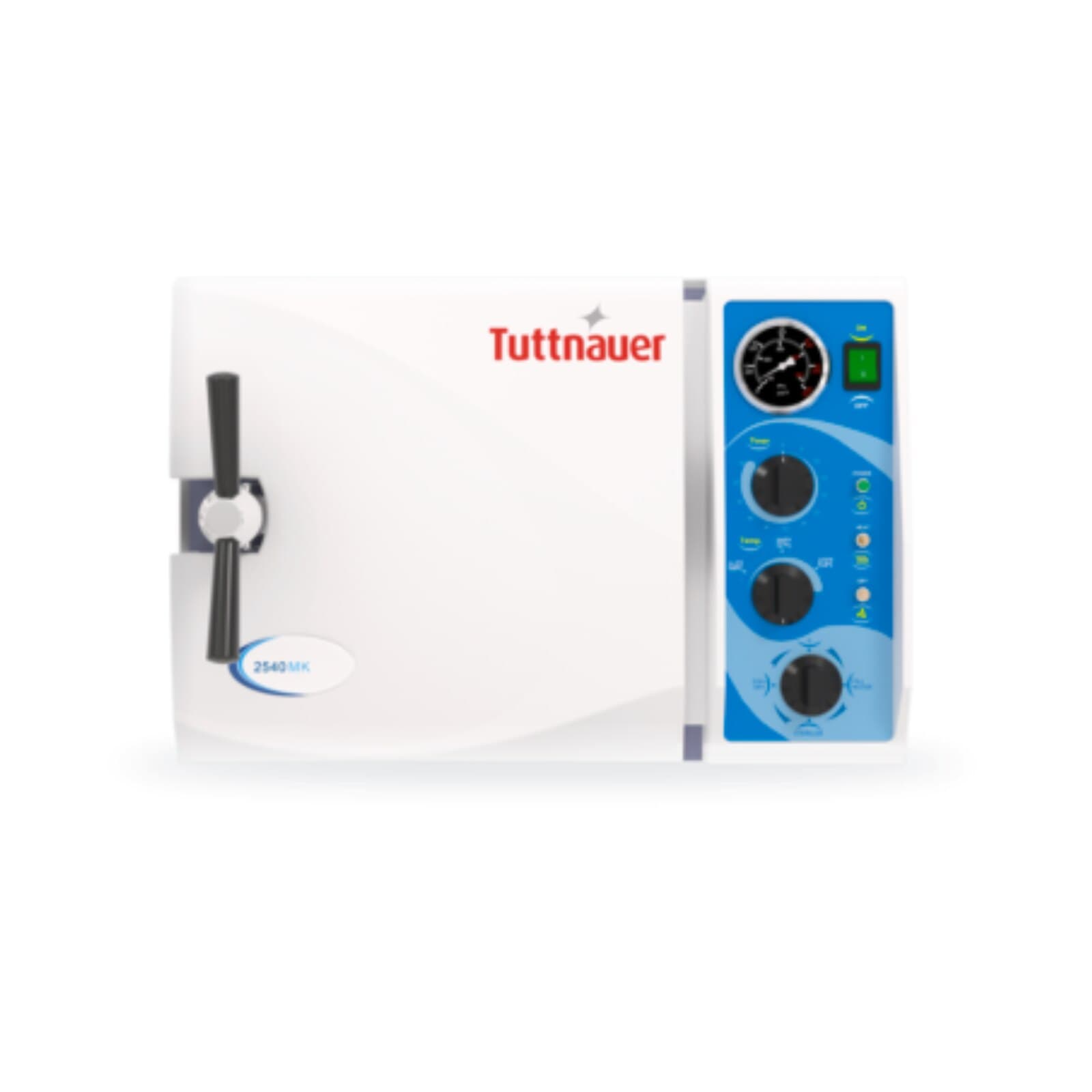 Tuttnauer 2540MK Kwiklave Manual Autoclave, 230V, 10" x 19" Chamber, 6 Gallon, 4 Trays thumbnail 2