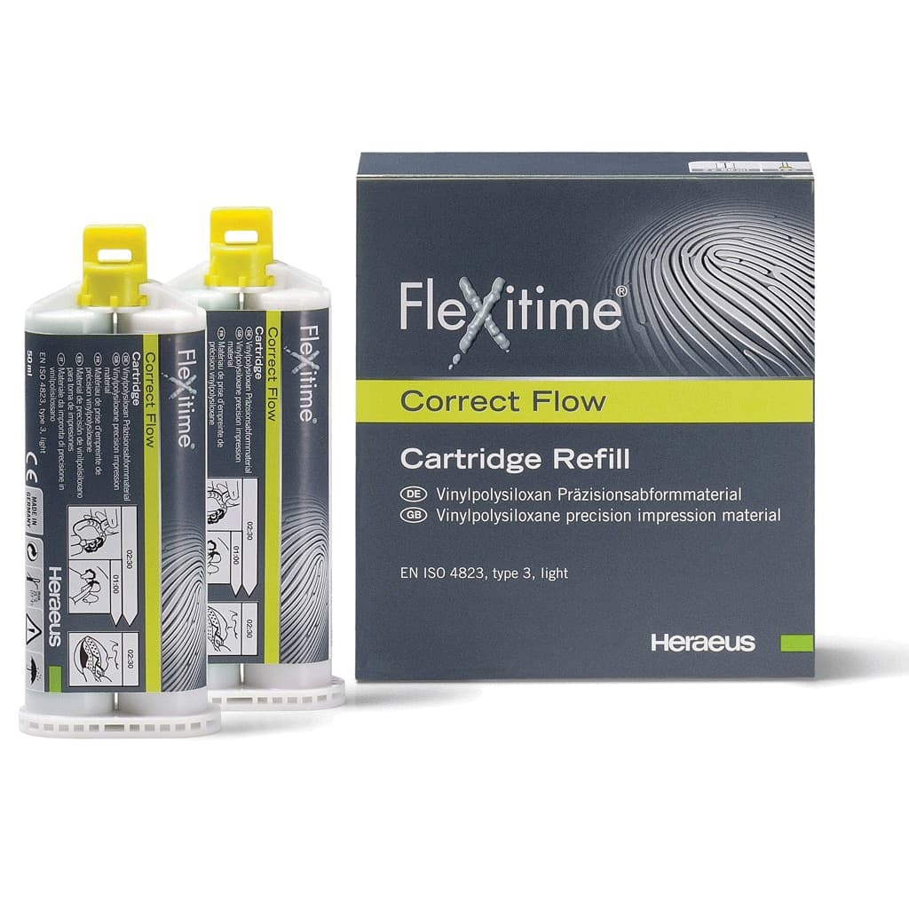 Flexitime VPS Light Flow Impression Material Refill, 2 x 50 ml Cartridges with 12 Mixing Tips, 40005040 thumbnail 2