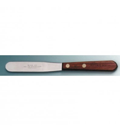Buffalo Dental #2R Spatula, 4" Flexible Blade, Rosewood Handle, Stainless Steel, 79340 - Bur Brush with Wooden Handle - Image 1