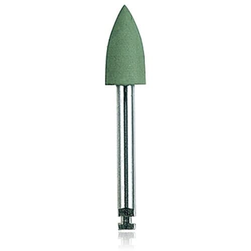 NTI Silicone Polisher, Green, Flame Shape, RA (Right Angle) Shank, #50 (P0132-047), 10/Pk thumbnail 4
