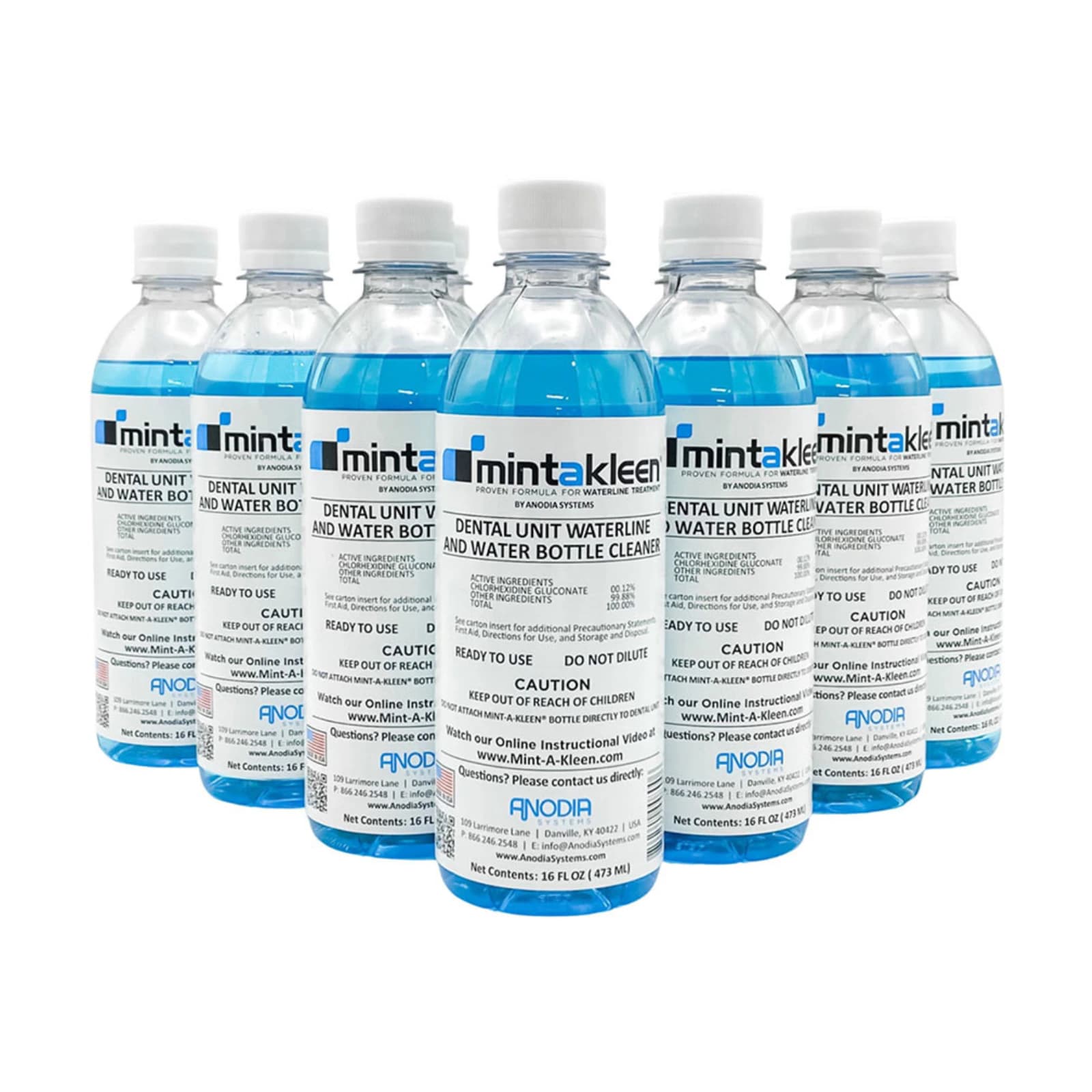 Mint-A-Kleen 0.12% CHG Dental Unit Waterline Cleaner, 16 oz (500 mL) Bottle, Case of 10, MAK-OZ thumbnail 2