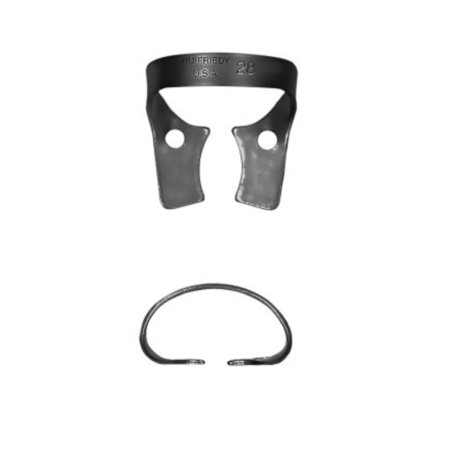 Hu-Friedy Black Line Rubber Dam Clamp #28, Wingless, Lower Molar, RDCM28X thumbnail 2