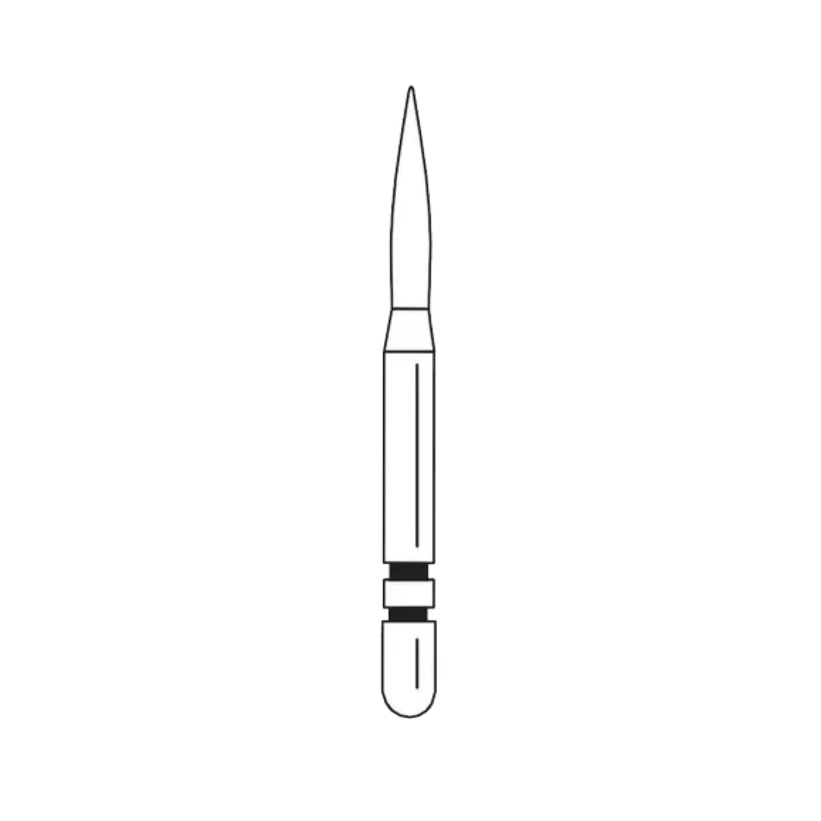 Two Striper MFS Finishing Diamond Bur FG, Flame #265, MF2 Extra Fine (20 micron), Pink, 5/Pkg, 2015860 thumbnail 2