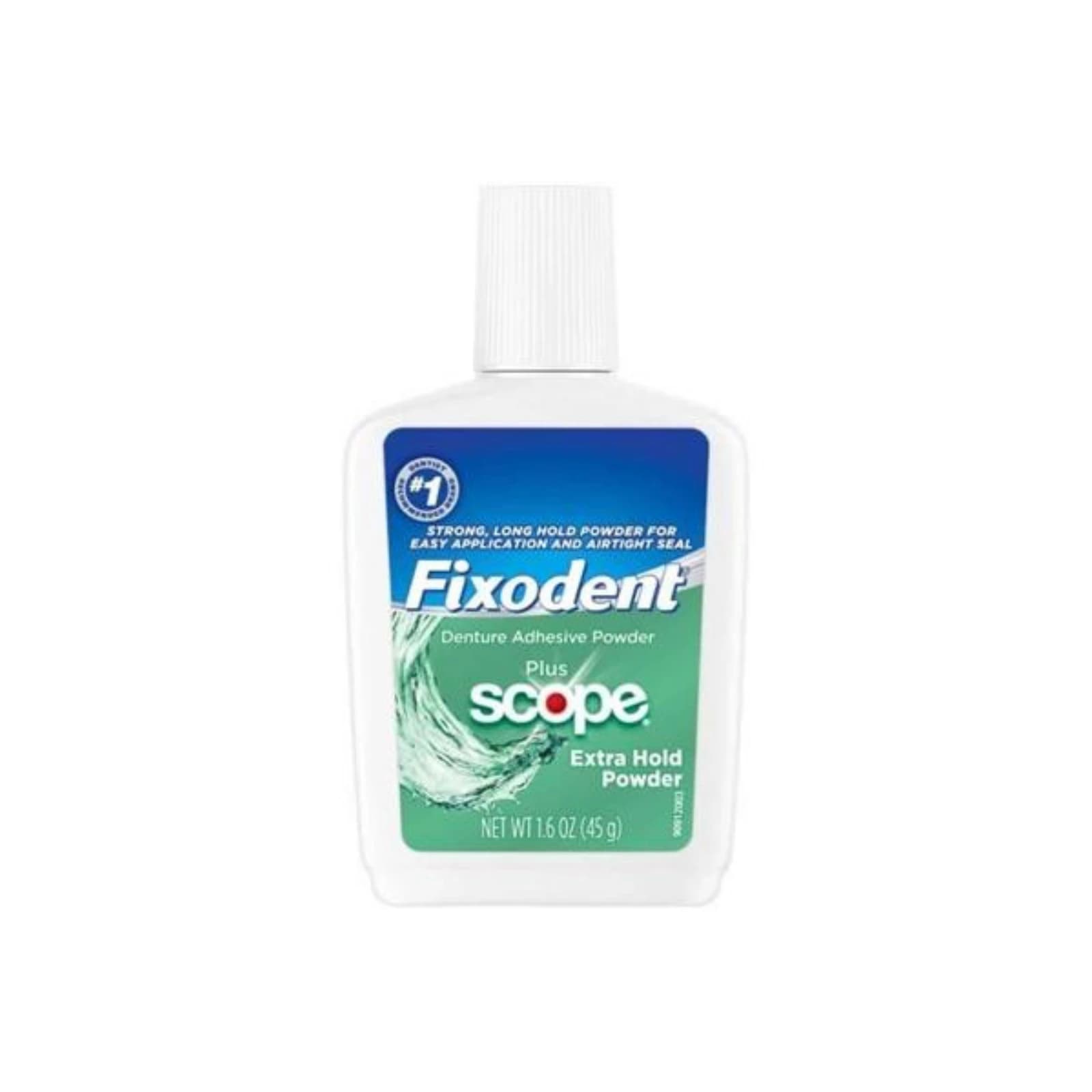 Fixodent Extra Hold Denture Adhesive Powder Plus Scope, 1.6 oz, 24/Case, 80362566 thumbnail 2