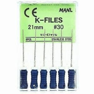 Mani K-File, Stainless Steel, 21 mm, ISO #30, Blue, 6/Pk, MK2130 thumbnail 6