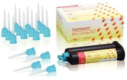 TempSmart Temporary Crown & Bridge Material, Dual-Cured Bis-Acrylic Composite, Shade A3, 48 mL Cartridge (1:1 Ratio) with 16 Mixing Tips, Ref 009394 thumbnail 3