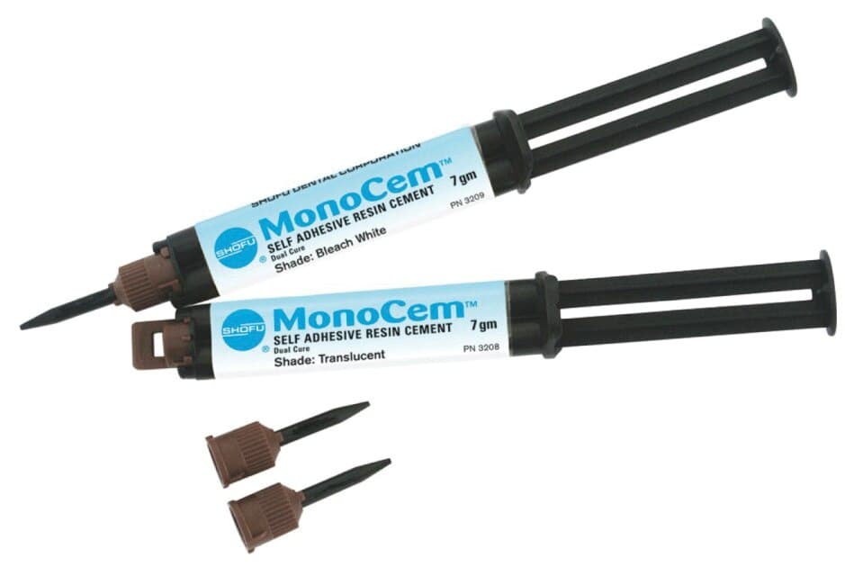 Shofu MonoCem Syringe Refill, 7g Bleach White, Self-Adhesive Resin Cement, 01KZ65A7AV4ZCKCFX0D96Q8921 - Monocem Syr Refill 7gm Bleach White - Image 1