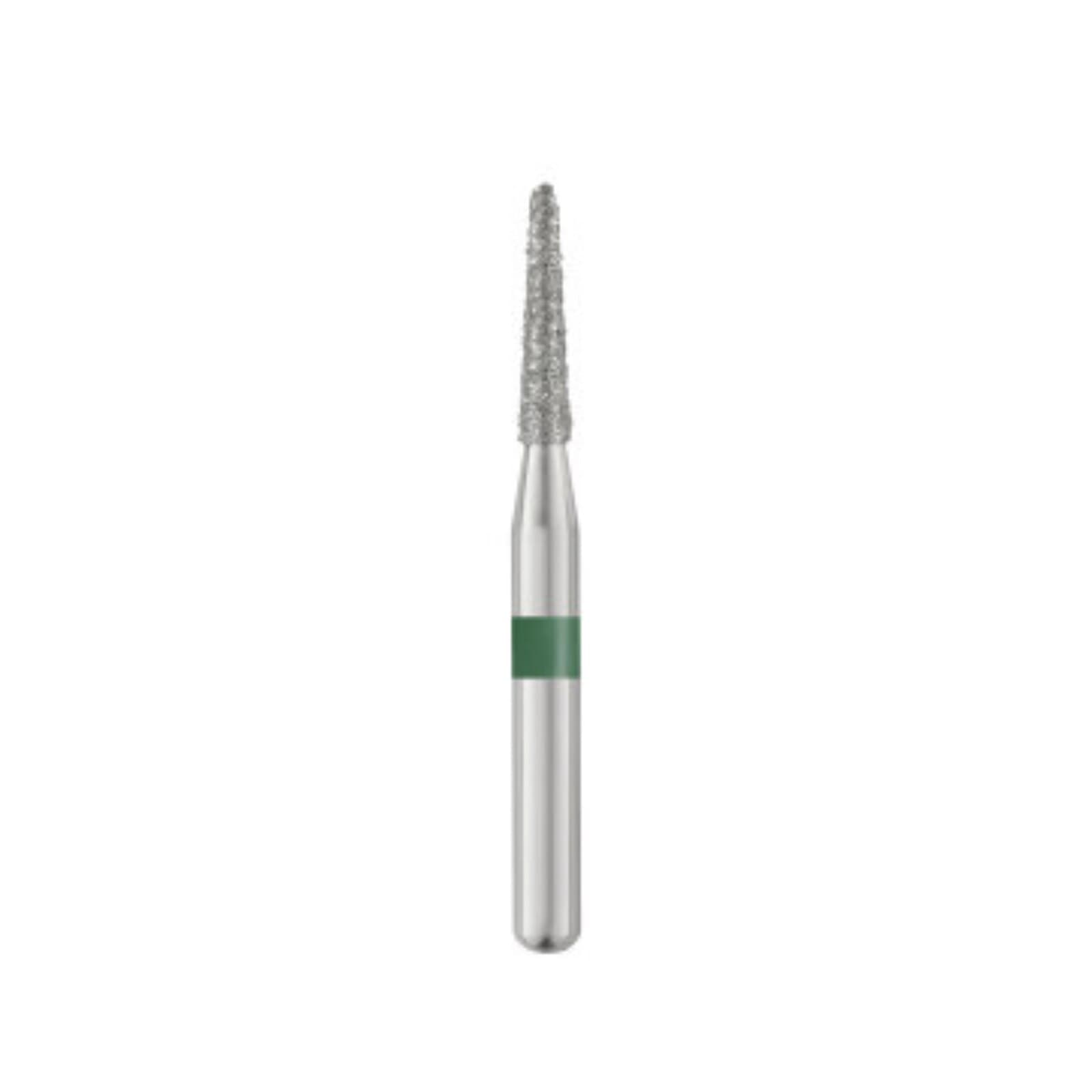 SS White Piranha Single-Use Diamond Bur, FG Shorter than Short Shank, Coarse Grit, Round End Taper, 25/Pk, 855-014C-SS thumbnail 2
