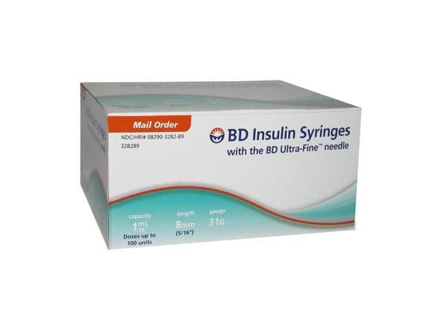 Becton-Dickinson Insulin Syringe Ultra-Fine 31 Gauge 1 mL, 100/Box, 328418 thumbnail 6