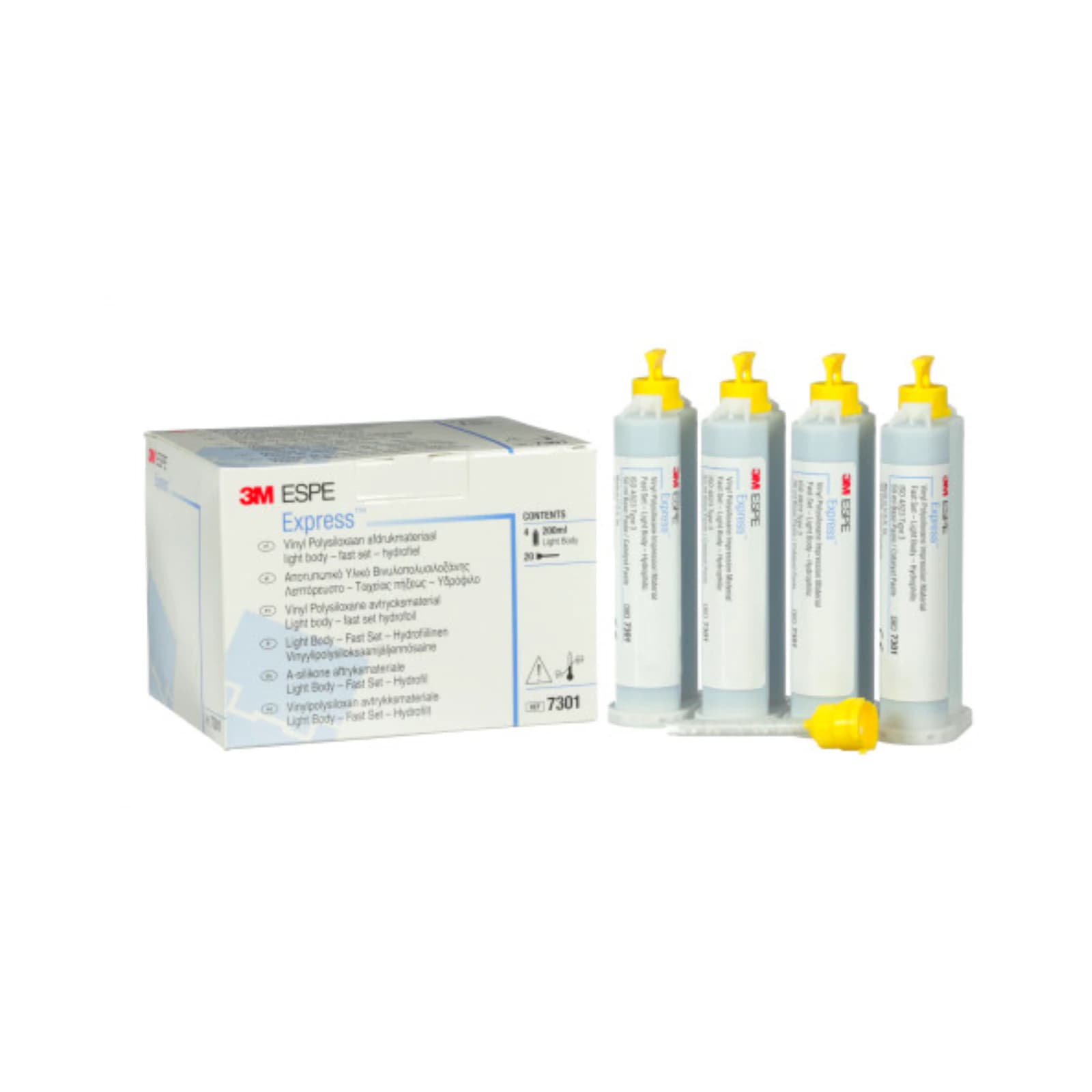 3M Express VPS Impression Material Light Body Regular Set Refill, Green, 4 x 50 mL Cartridges with 20 Mixing Tips, 7302 thumbnail 7