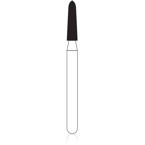 NTI Diamond Bur, FG, Curettage, #SC878K, 1.6 mm Diameter, 8.0 mm Length, Super Coarse, Black, 5/Pk, SC878K-016 thumbnail 3