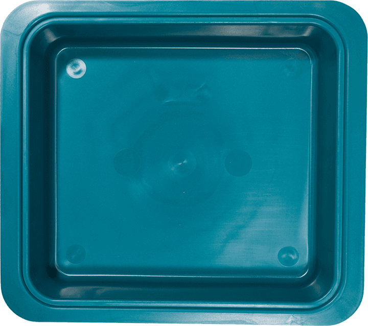 Zirc Procedure Tub Only, Teal, 12-1/4"L x 10-7/8"W x 2-3/4"H, 1/Pk, 20Z463J thumbnail 2