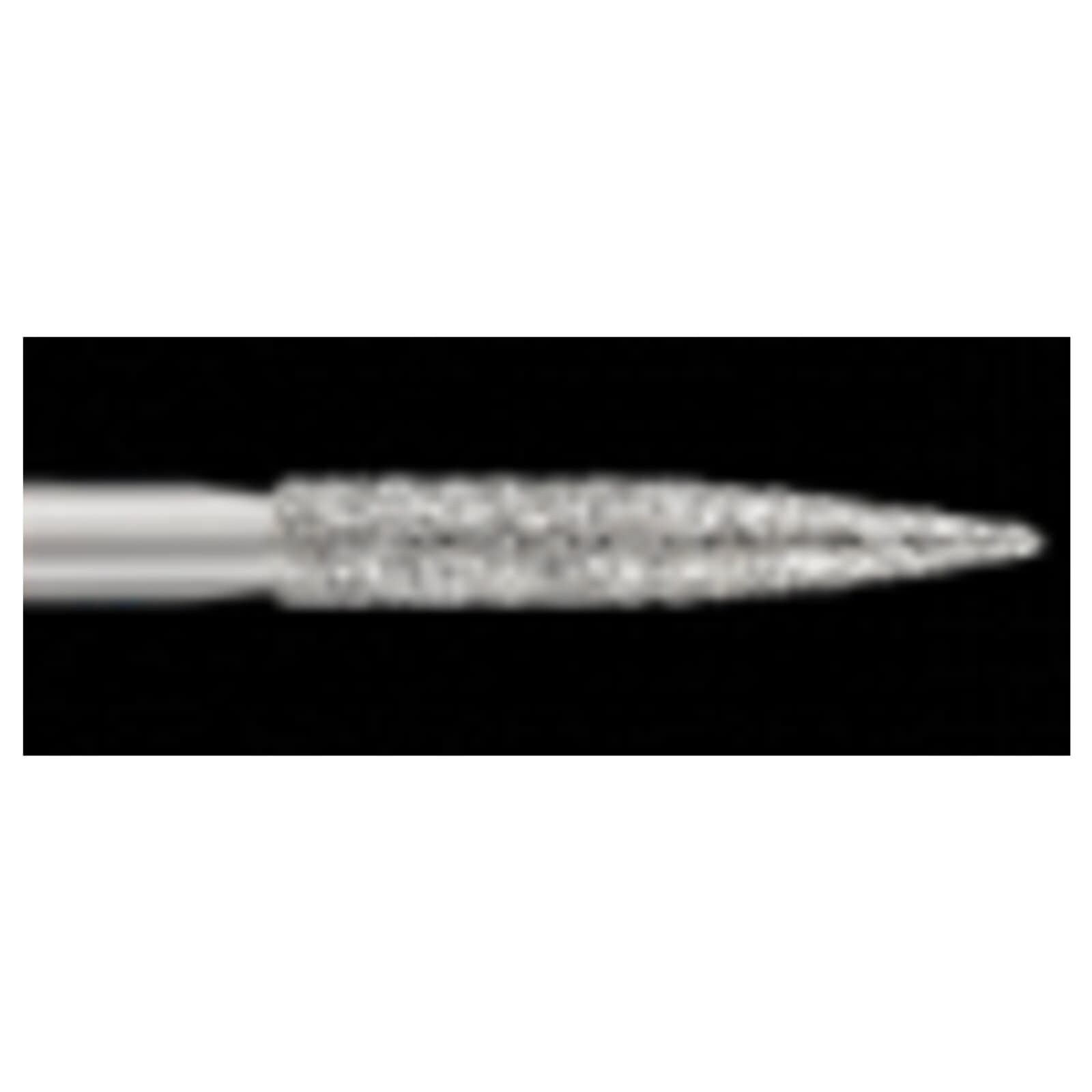 SS White Piranha Single-Use Diamond Bur, Fine Grit, Flame Shape, Friction Grip, #863-018F, 25/Bx thumbnail 2
