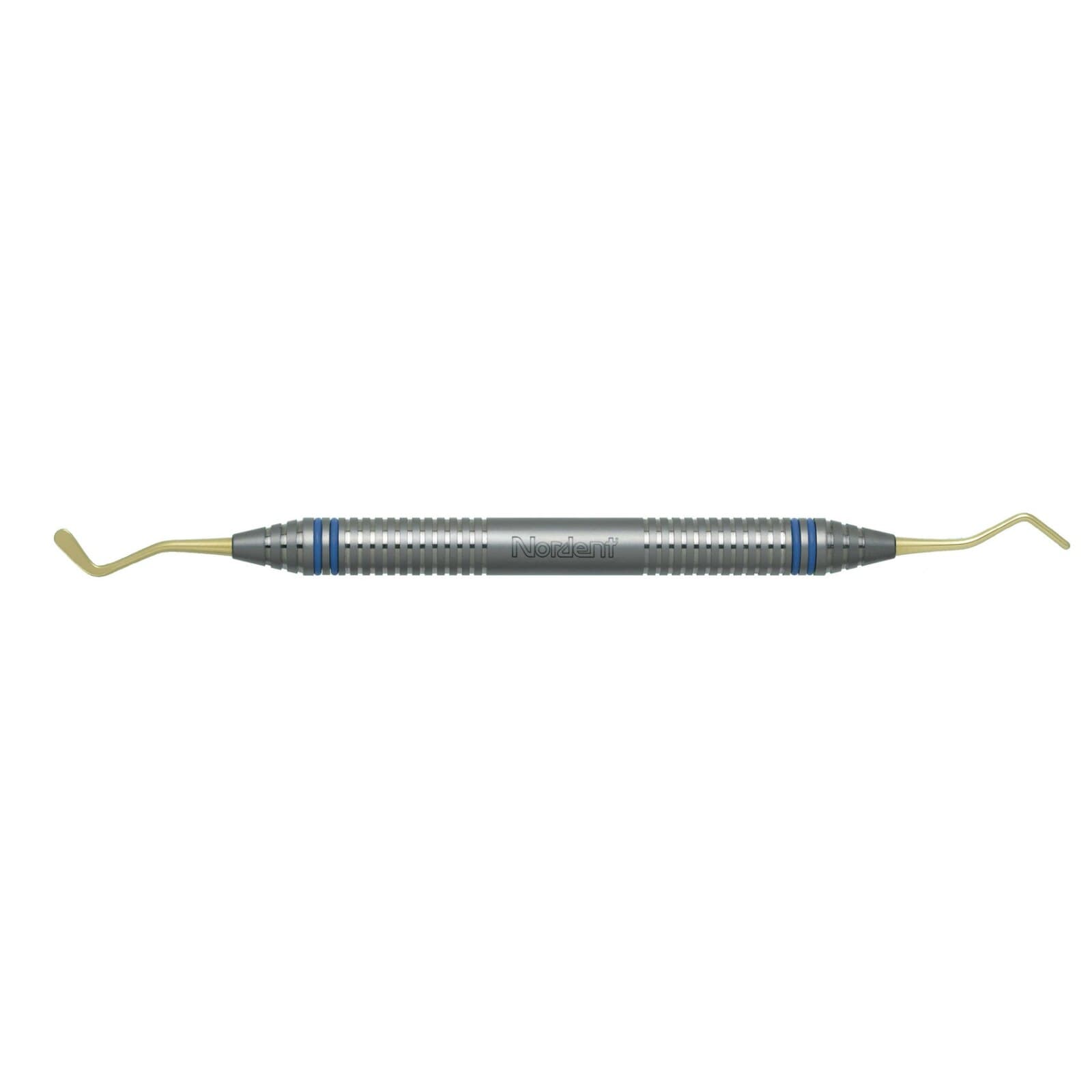 Nordent Composite Placement Instrument #21T, Paddle/Condenser, Titanium Nitride Coated, DuraLite ColorRings Handle, Double End thumbnail 2