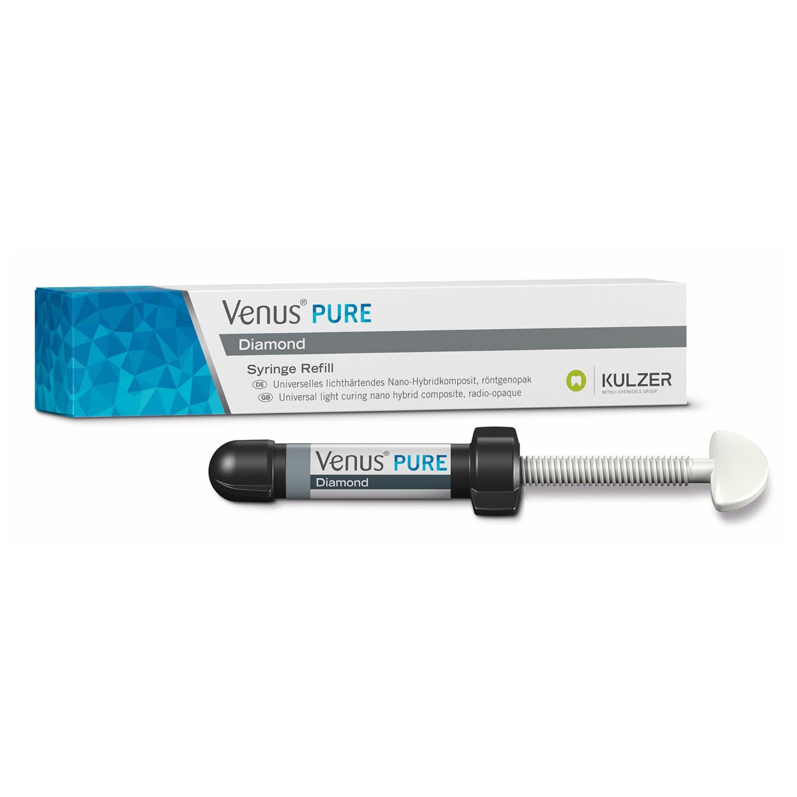 Venus Diamond Pure Universal Composite Syringe Refill, 4g, Light Shade, 66096872 thumbnail 2