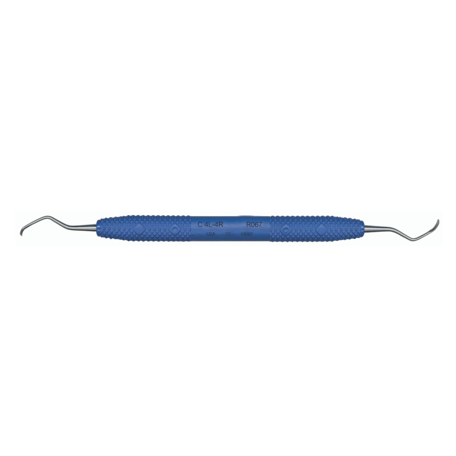 PDT Cruise Columbia 4L/4R Universal Curette, Double-Ended, Nautical Blue Resin Handle, 6.5", R067 thumbnail 7