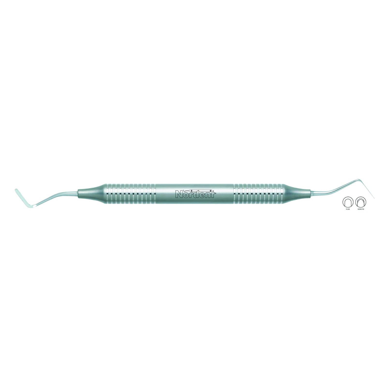 Nordent Gingival Cord Packer #N122, Plain Tips, Opposing Angles, Double-Ended, DuraLite Round Handle thumbnail 2
