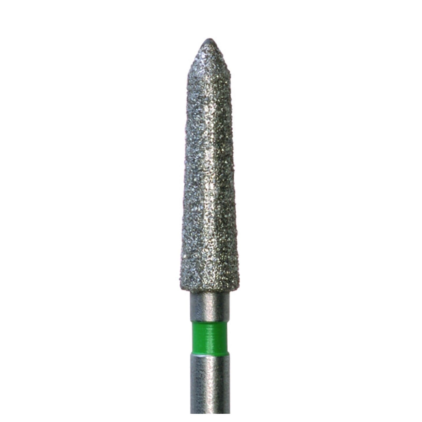 Meisinger 886-012-FG Diamond Bur, Medium Grit, Blue Ring, Cylinder with Bevel End, Friction Grip, 1.2 mm Head Diameter, 10.0 mm Head Length, 5/Pkg thumbnail 3