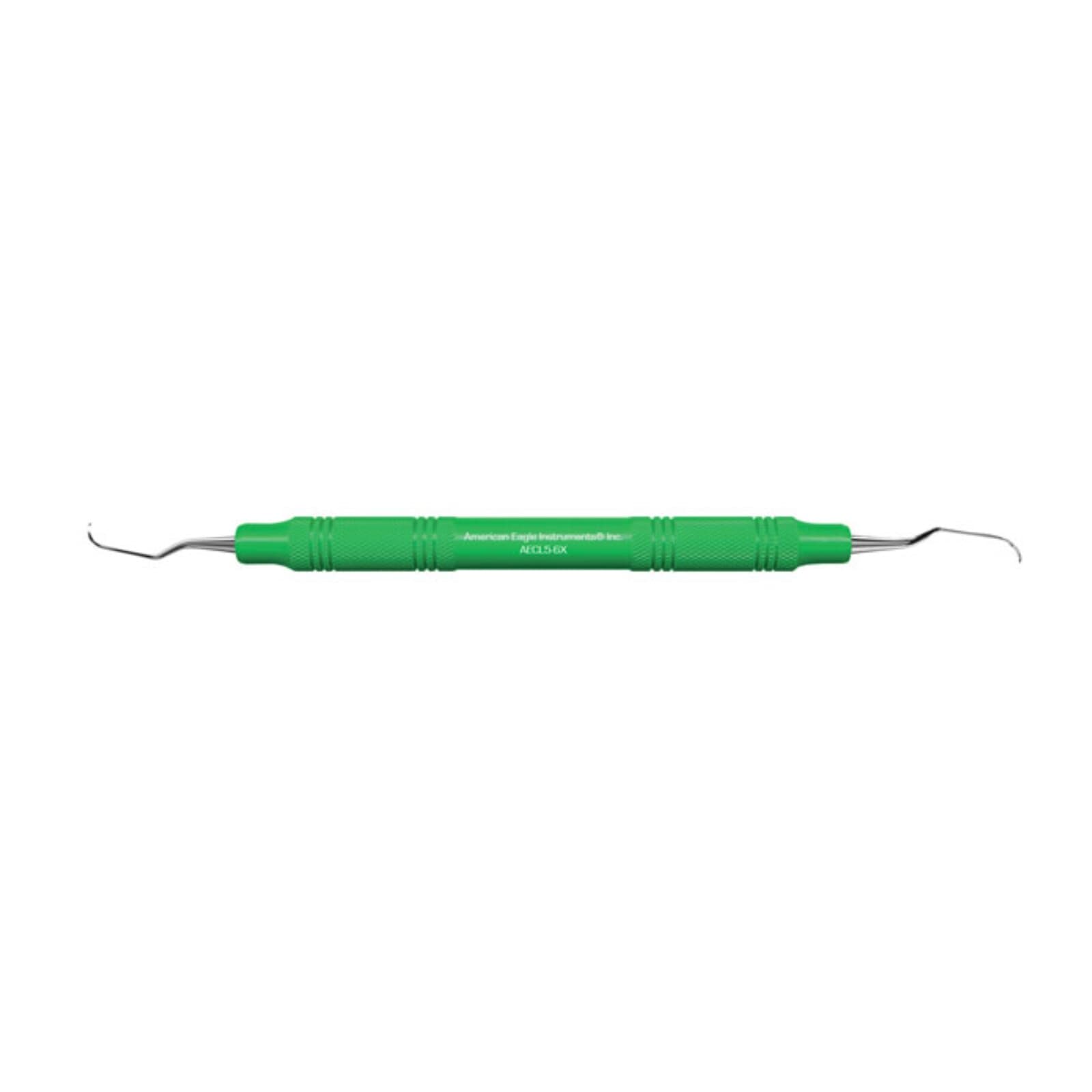 American Eagle Instruments Langer 5/6 Curette, 3/8" EagleLite Resin Green Handle, Double-Ended, AECL5-6X thumbnail 2