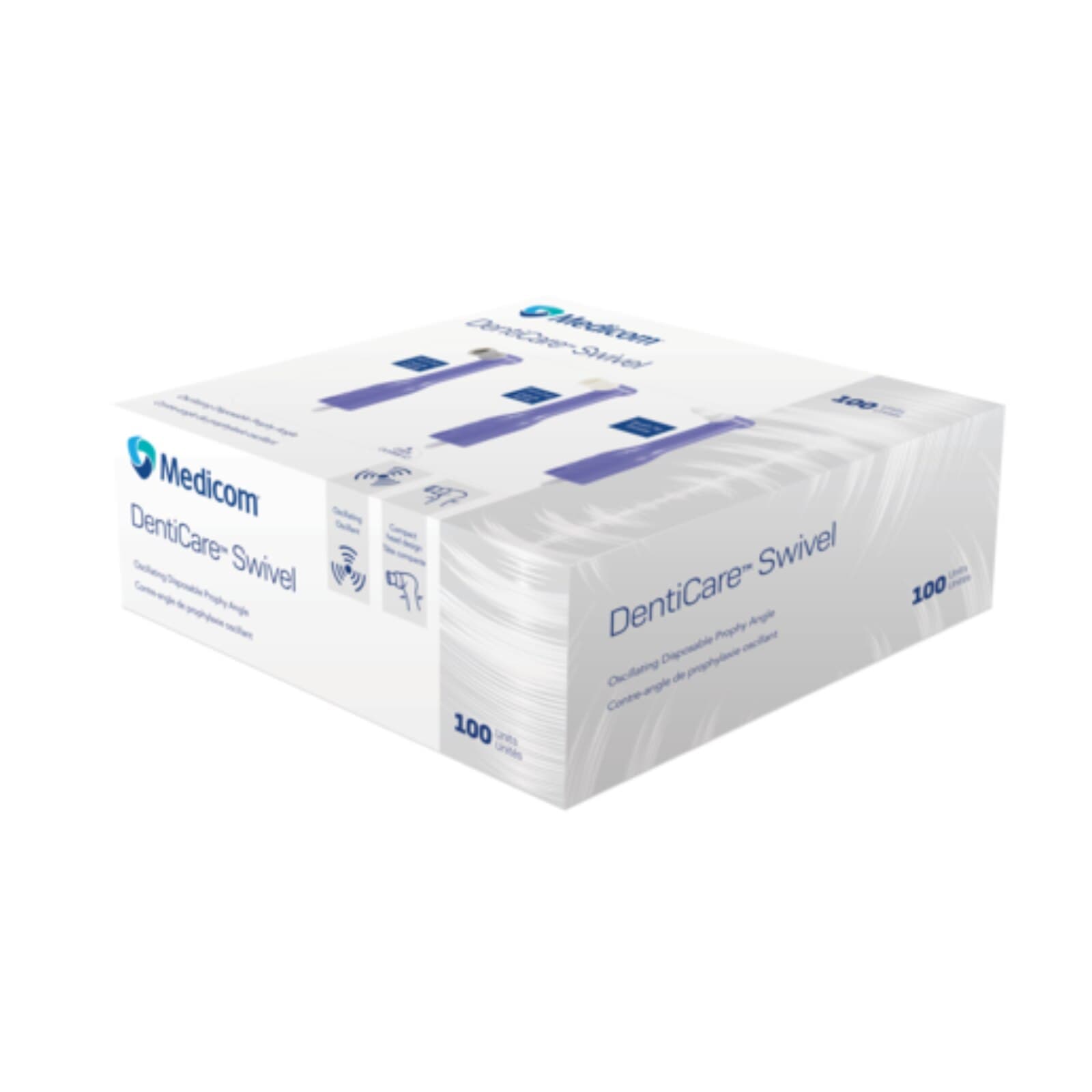 Medicom DentiCare Swivel Disposable Prophy Angle, Firm Cup, 100/Box, 10058 thumbnail 2