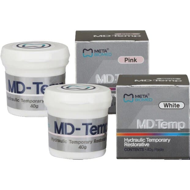 Meta Biomed MD-Temp Plus Hydraulic Temporary Restorative, Pink Paste, 40g Jar, 306991 thumbnail 2