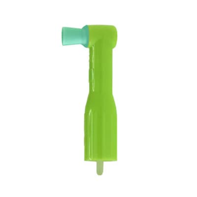 BeeSure 90° Right Disposable Prophy Angle, Soft Green, Latex-Free, Individually Wrapped, 100/Box - BeeSure 90° Right Prophy Angle – Soft Green (100/Box) - Image 1