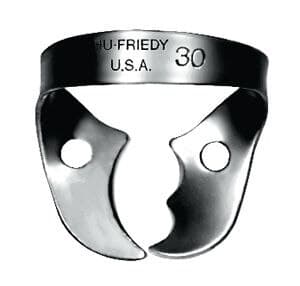 Hu-Friedy Satin Steel Rubber Dam Clamp #30, Wingless, Upper Right Molars, 1 Each, RDCM30 thumbnail 2