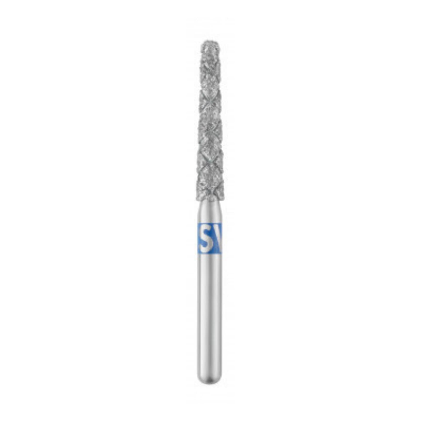 Piranha 2X Diamond Burs, FG, Round End Taper, #854-018-2X, 1.8 mm Head Diameter, Medium Grit, Blue Ring, 5/Pk thumbnail 3