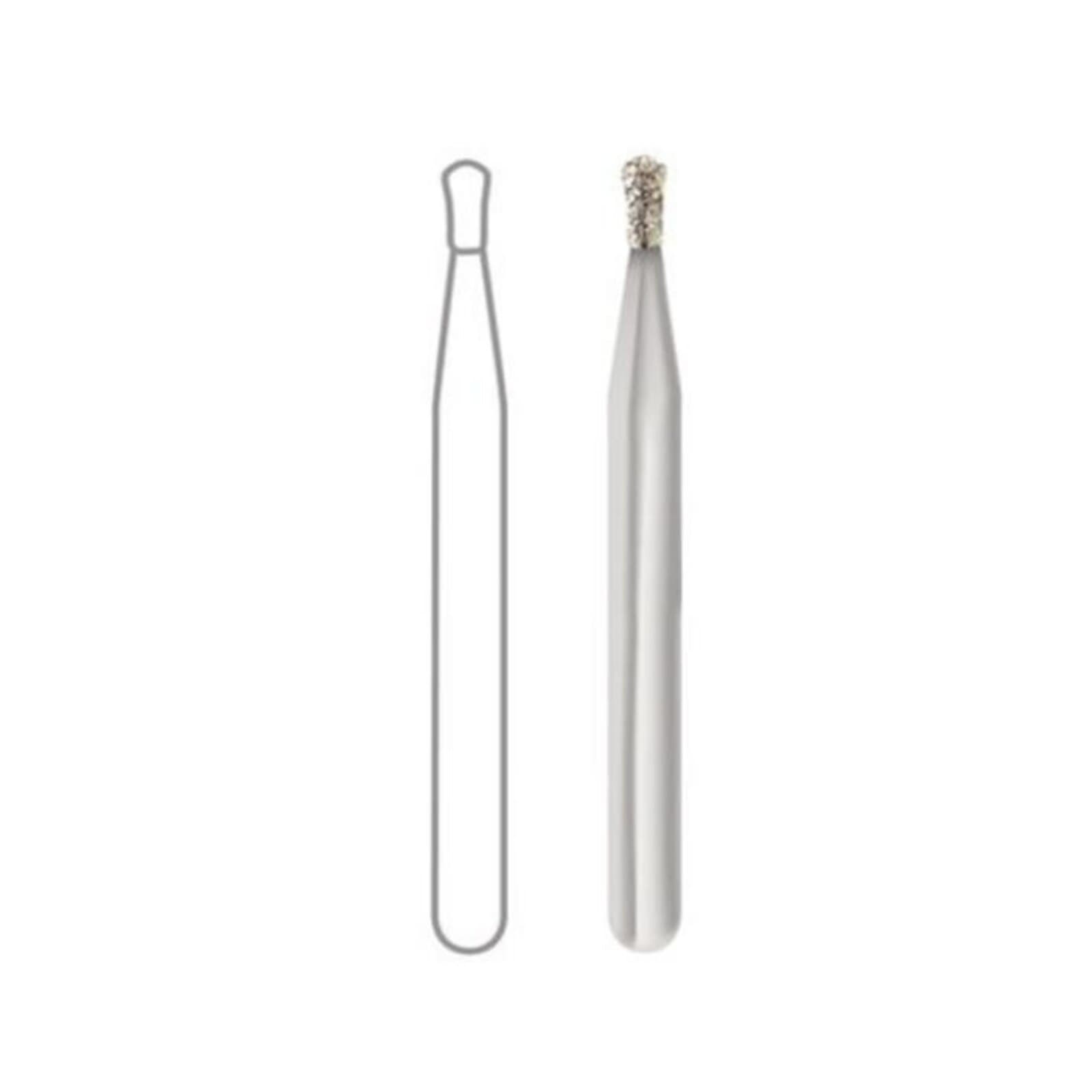 Midwest Multi-Use Diamond Bur FG 830-008M, #232D, Medium Grit, Pear Shape, 0.8 mm Diameter, 2.0 mm Length, Friction Grip, 5/Pkg thumbnail 2