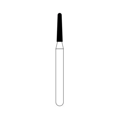 NTI Diamond Bur FG Medium Round End Taper #855-012 (M855-012), 5/Pkg, 1.2 mm Diameter, 6.0 mm Length thumbnail 2