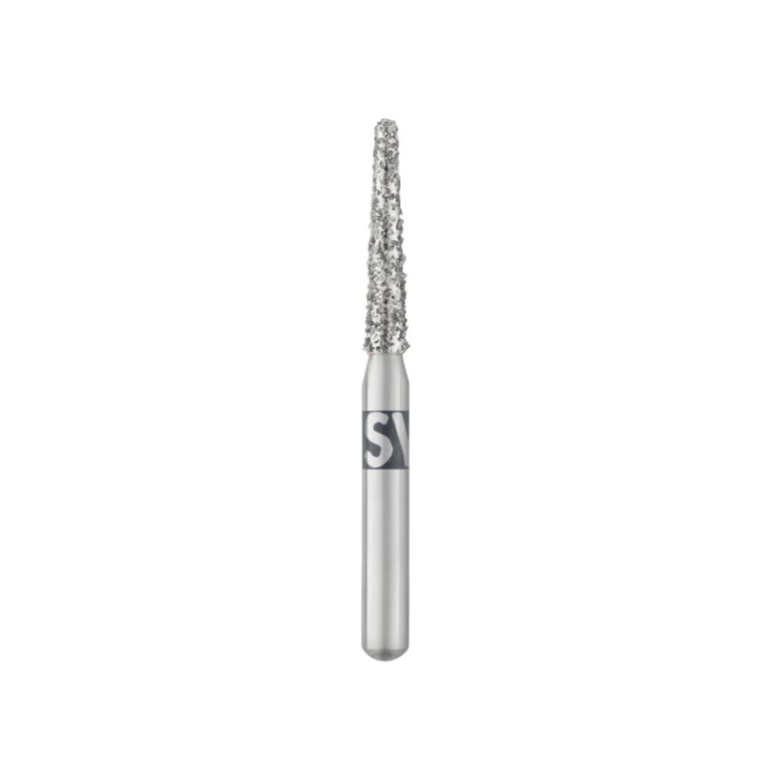 Piranha® Single Patient Use Diamond Bur, Round End Taper, FG Extra Short Shank, Super Coarse, 1.6 mm Diameter, 25/Pkg, #856-016SC-SS thumbnail 2
