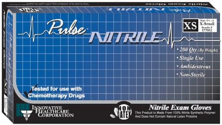 Pulse Nitrile Exam Gloves, Powder-Free, Non-Sterile, Small, Dark Lavender Blue, 200/Box, 177102 thumbnail 2