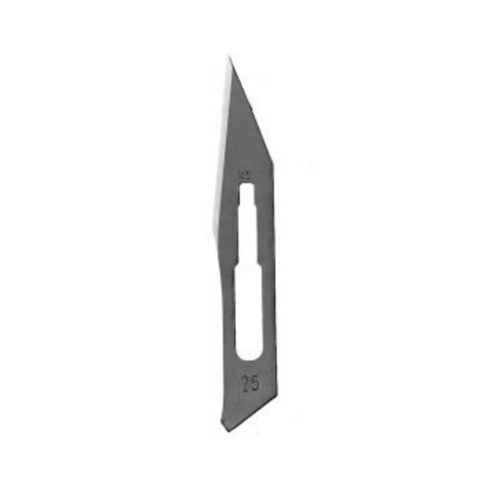 Hu-Friedy #25 Sterile Carbon Steel Surgical Scalpel Blade, Single Use, Box of 100, 10-255-25 thumbnail 2