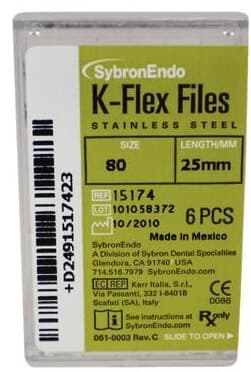 Kerr K-Flex Files, #80 (Black), 25mm, Stainless Steel, 6/Pack, 15174 thumbnail 4