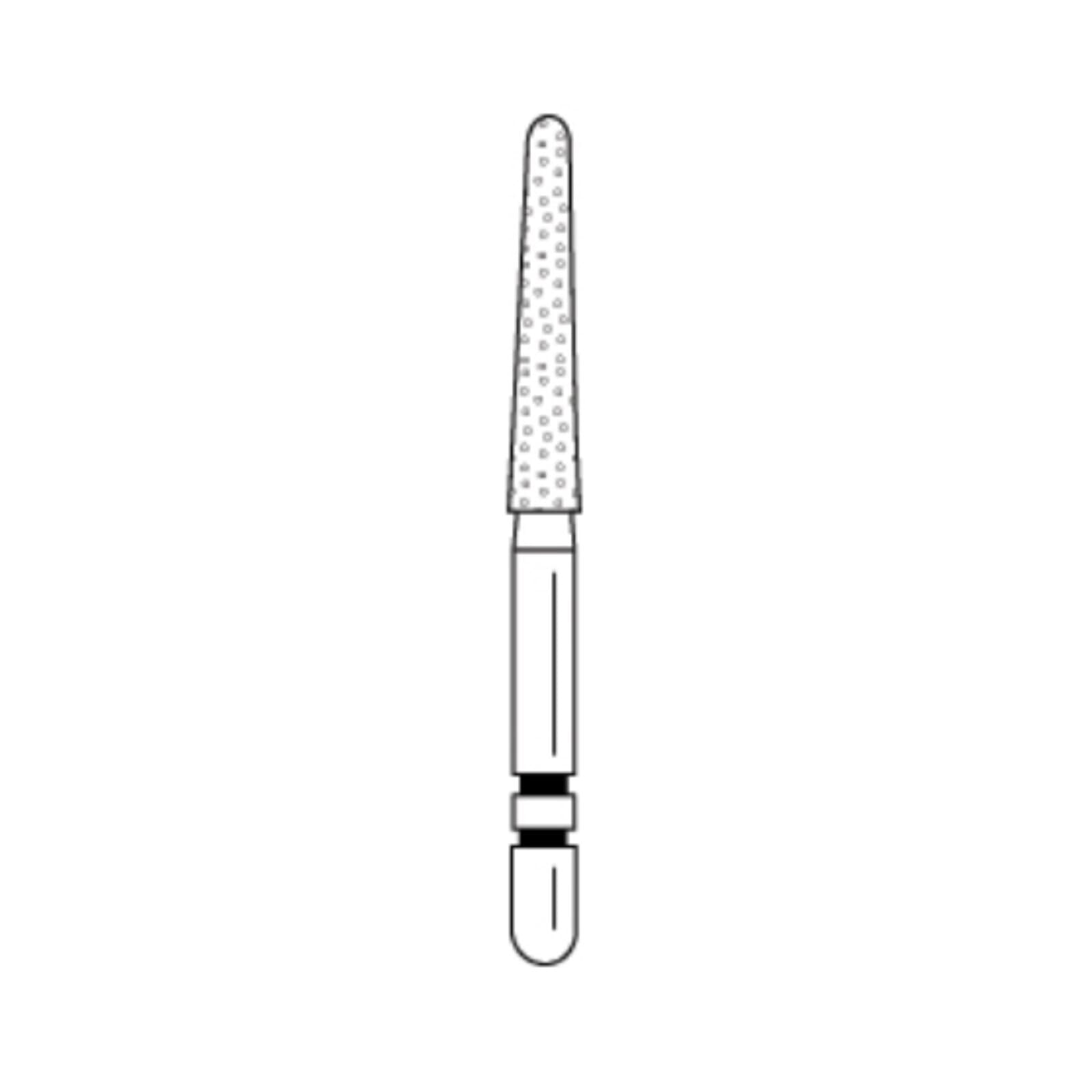 Two Striper Black Diamond Bur, Super Coarse, Round End Taper, #770.9SC, Friction Grip, 5/Pk, 2015716 thumbnail 2