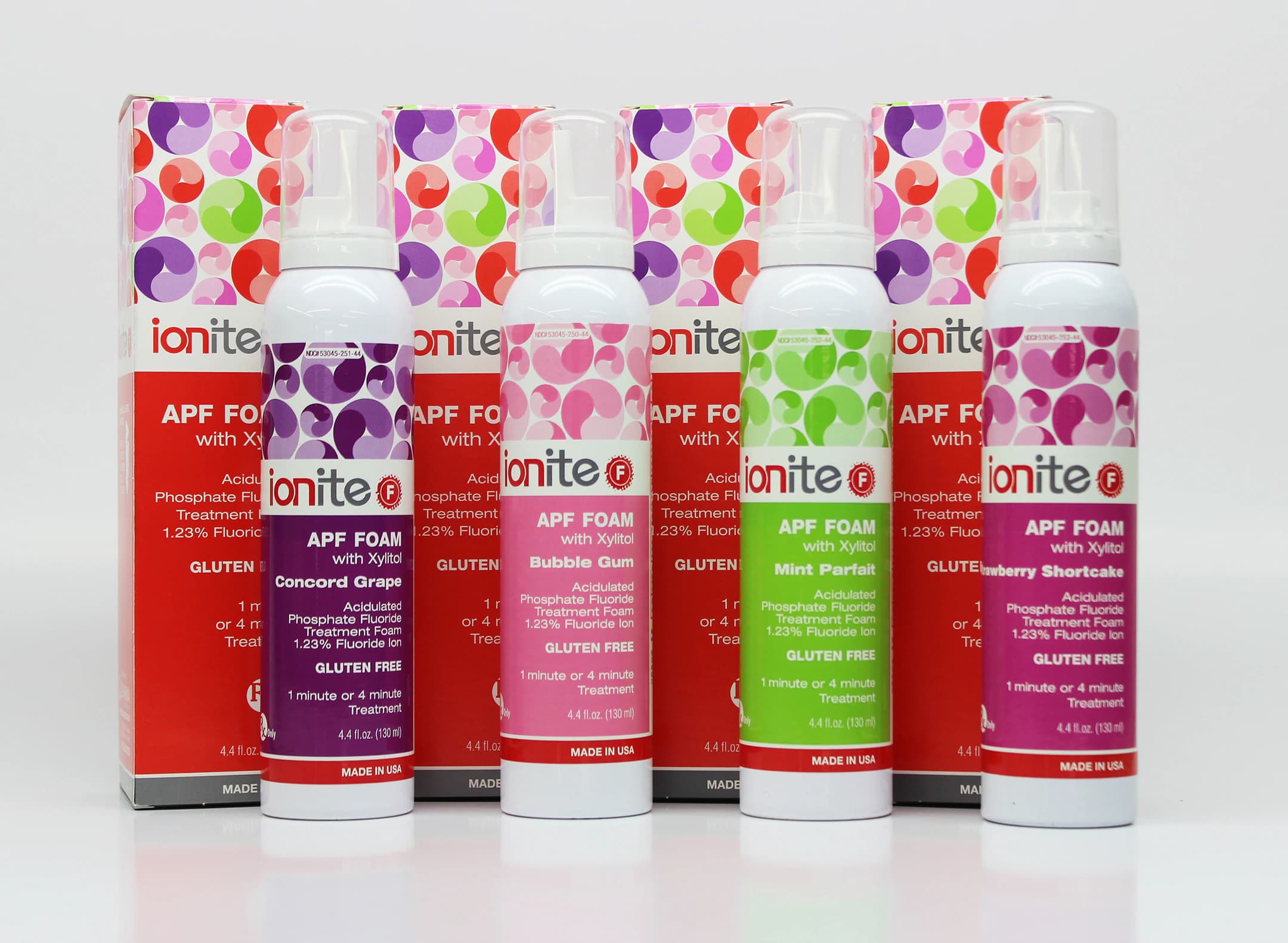 Ionite-F APF Fluoride Foam, 1.23% Fluoride Ion, Bubble Gum, 4.4 oz (130 ml), 56-00100 thumbnail 6