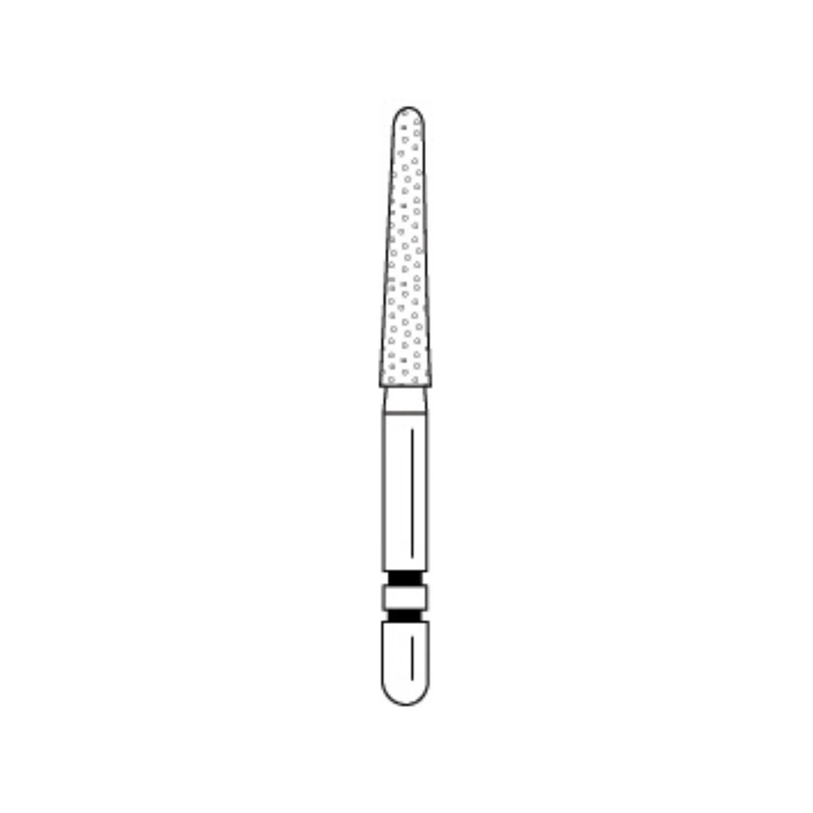 Two Striper Diamond Bur, FG, Round-End Taper, 770.10, Fine, Red, 1.8 mm Major/1.1 mm Minor, 10 mm Length, 5/Pk, 2015489 thumbnail 7