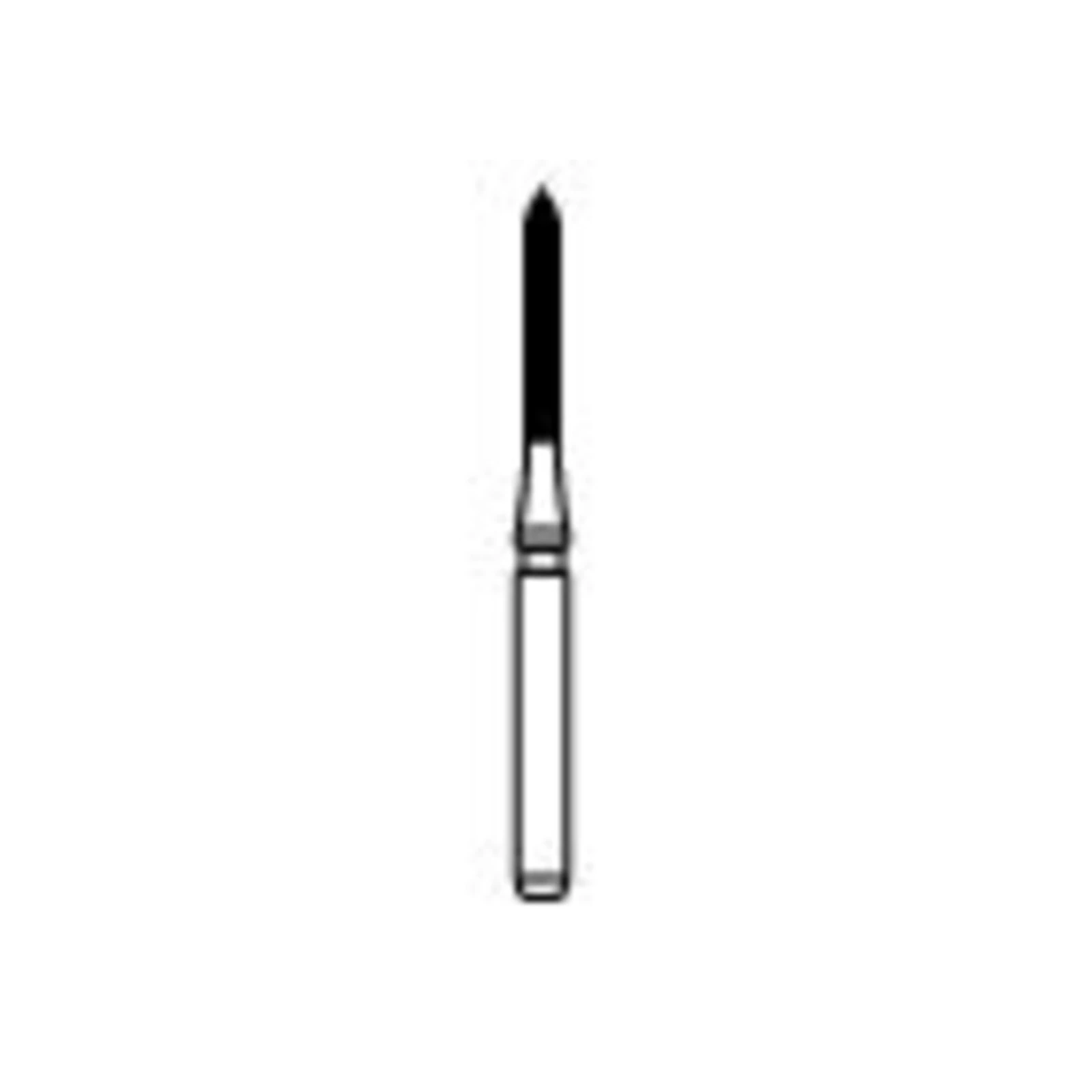 NTI Trimming & Finishing Carbide Bur, 12-Fluted, FG, Parallel Bevel, Red Ring, 1.0 mm Diameter, 5/Pkg, #H283-010 thumbnail 2
