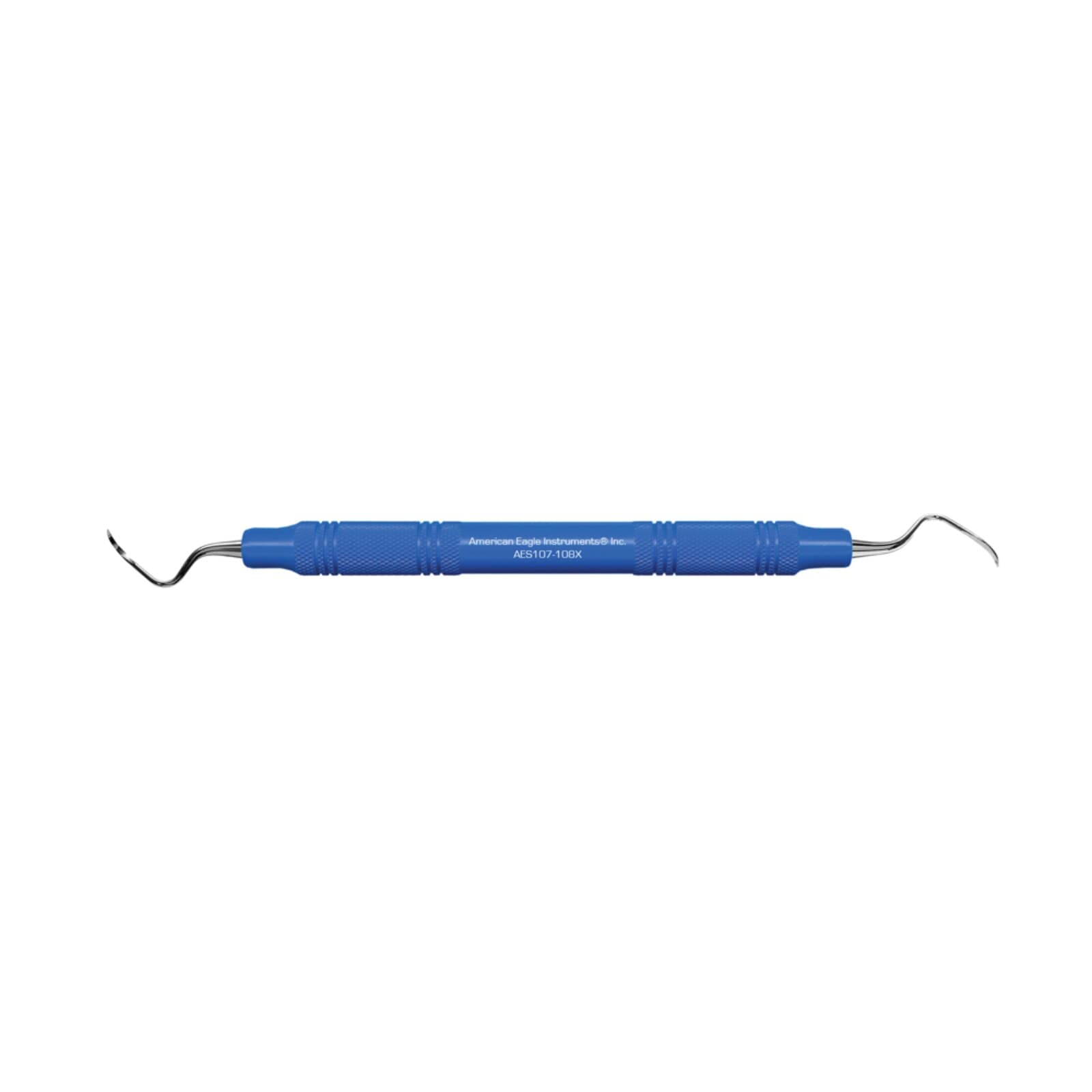 American Eagle Sickle Scaler, #107-108, Posterior, Double-Ended, EagleLite Resin Handle, 3/8", Blue, 1/Pk, AES107-108X thumbnail 3