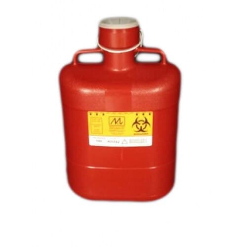 Medical Action Industries Non-Stackable Sharps Container, 10 Qt, Large, Red, Locking Cap, 12/Case thumbnail 2