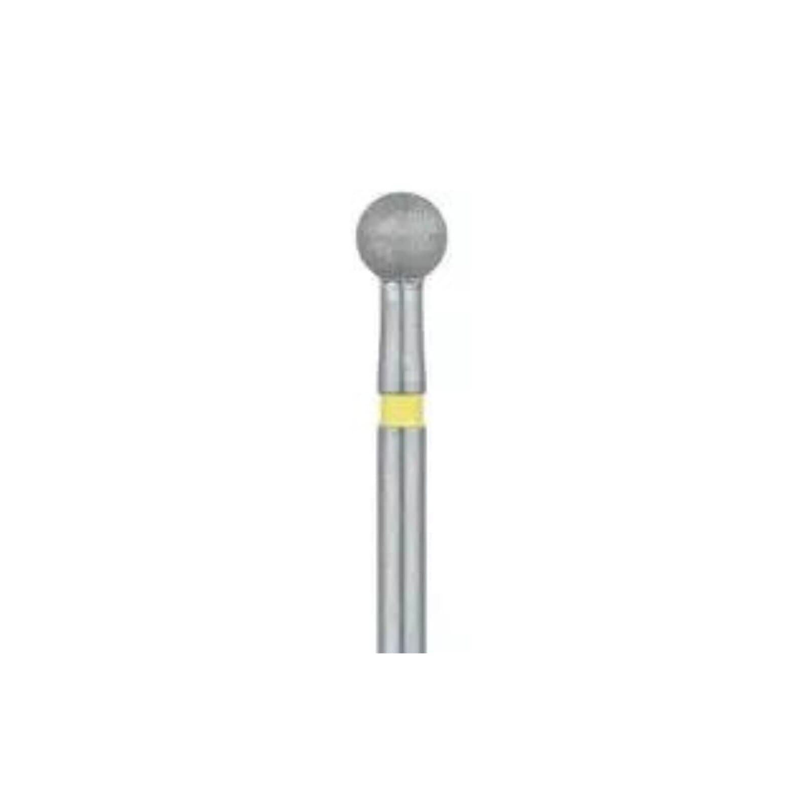 Meisinger 801C-029-FG Diamond Bur, Round, Extra Fine (X-Fine), Yellow Ring, Friction Grip, 2.9 mm Head Diameter, 5/Pkg thumbnail 3